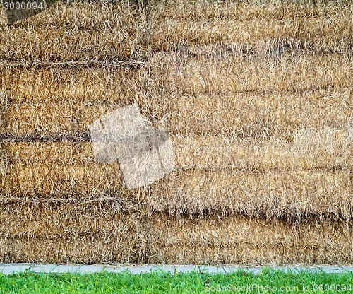 Image of Stacked straw bales