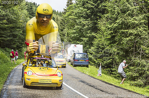 Image of LCL Yellow Cyclist Mascot