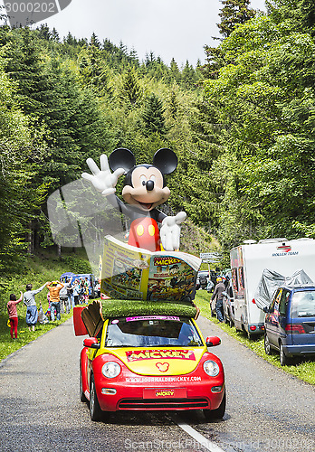 Image of Mickey's Car During Le Tour de France 2014