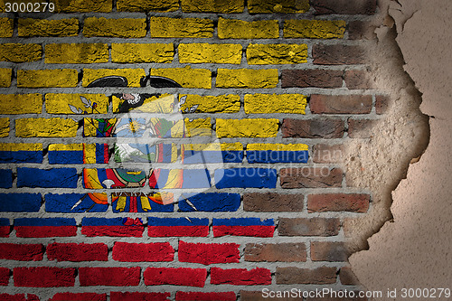 Image of Dark brick wall with plaster - Ecuador