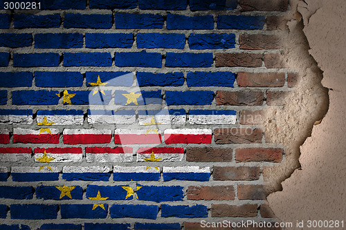 Image of Dark brick wall with plaster - Cape Verde