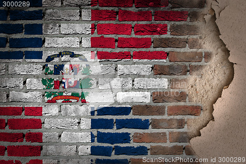 Image of Dark brick wall with plaster - Dominican Republic