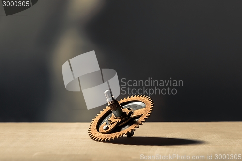 Image of Old gears on table