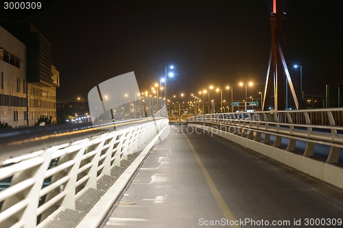 Image of Empty bridge at night