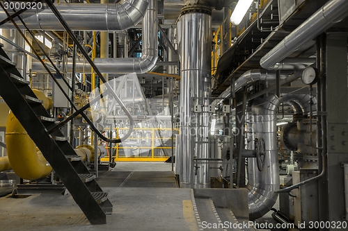 Image of Industrial pipes in a thermal power plant