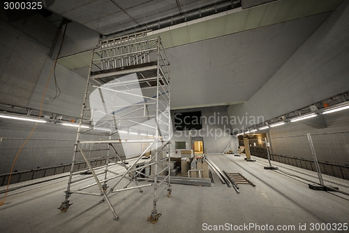 Image of Large interior underground being renovated