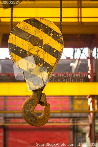 Image of Industrial crain closeup photo