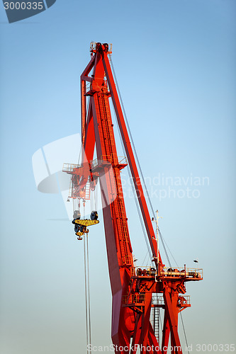 Image of Industrial cargo cranes in the dock