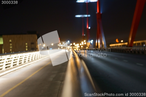 Image of Empty bridge at night