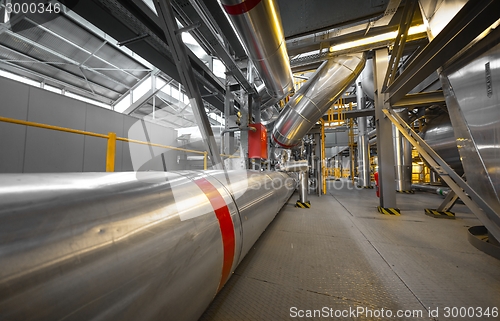 Image of Industrial pipes in a thermal power plant