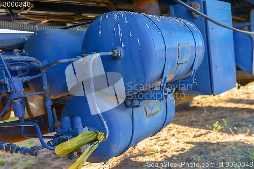 Image of Tank of a truck full with oil