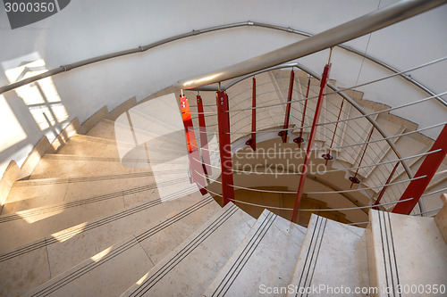 Image of Upside view of a spiral staircase