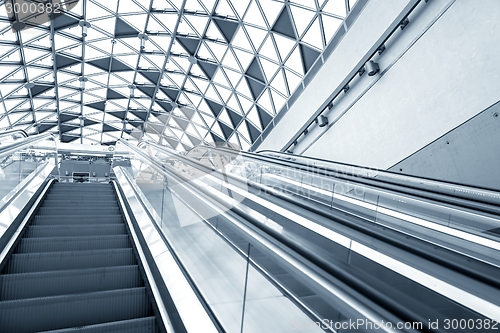 Image of Futuristic architecture with large windows