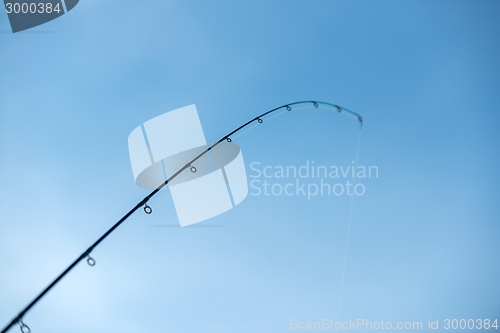 Image of Modern clean fishing rod outdoors
