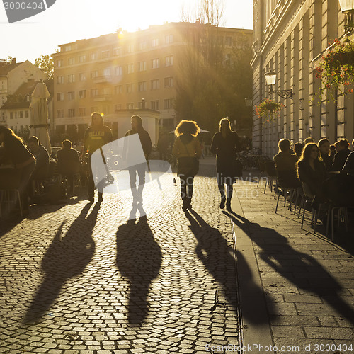 Image of Terracing in Ljubljana city center.