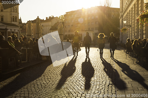 Image of Terracing in Ljubljana city center.