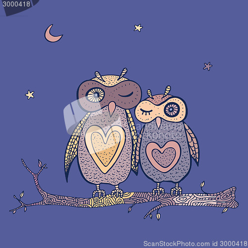 Image of Two cute decorative owls.