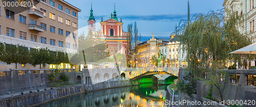 Image of Romantic medieval Ljubljana, Slovenia, Europe.