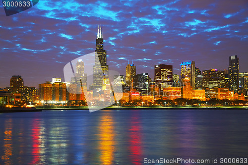 Image of Chicago downtown cityscape