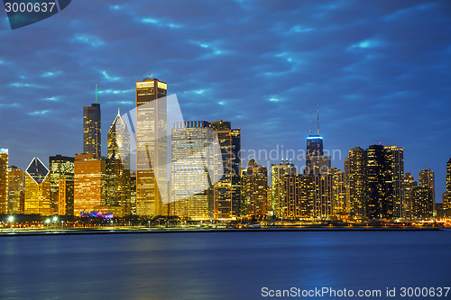 Image of Chicago downtown cityscape