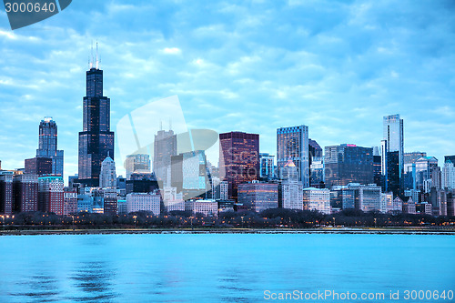 Image of Chicago downtown cityscape