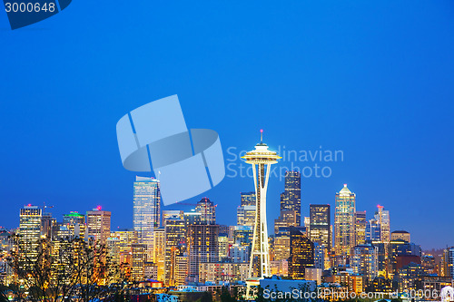 Image of Downtown Seattle as seen from the Kerry park