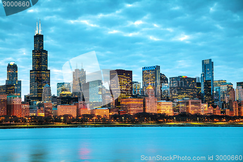 Image of Chicago downtown cityscape