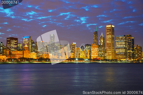 Image of Chicago downtown cityscape