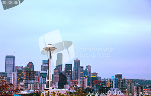 Image of Downtown Seattle as seen from the Kerry park