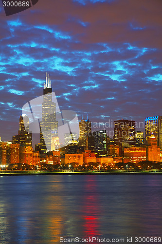 Image of Chicago downtown cityscape