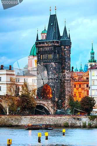 Image of The Old Town Charles bridge tower in Prague