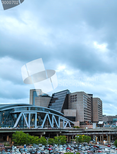 Image of Philips Arena and CNN Center in Atlanta