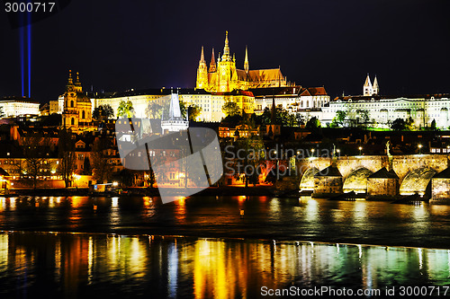 Image of Old Prague cityscape with the Charles bridge