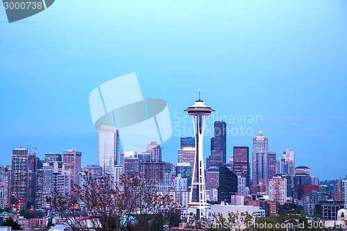 Image of Downtown Seattle as seen from the Kerry park