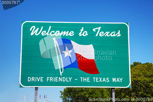 Image of Welcome to Texas sign
