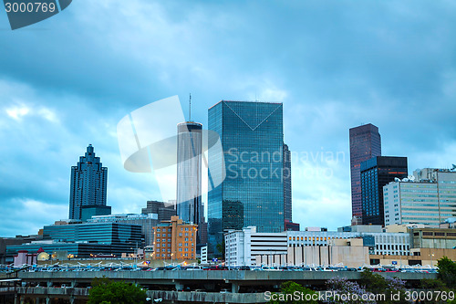 Image of Downtown Atlanta at night time