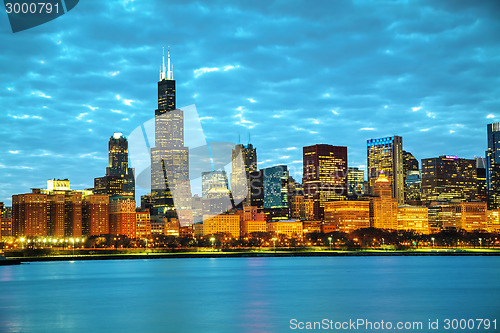 Image of Chicago downtown cityscape