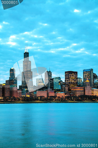 Image of Chicago downtown cityscape