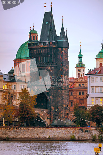 Image of The Old Town Charles bridge tower in Prague