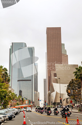 Image of Downtown Los Angeles with the Walt Disney concert hall