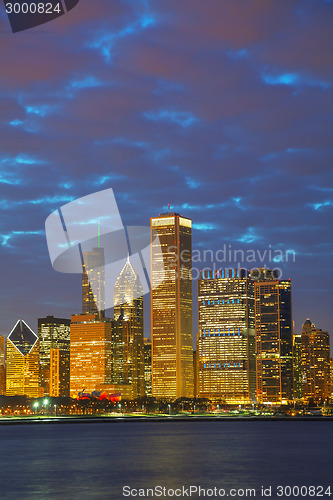 Image of Chicago downtown cityscape