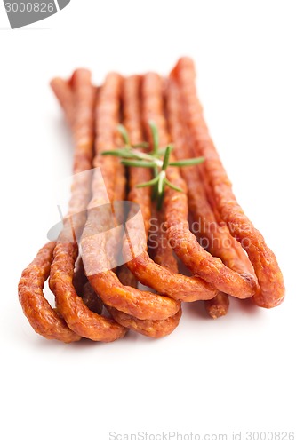Image of Kabanos - Polish long thin dry sausage made of pork