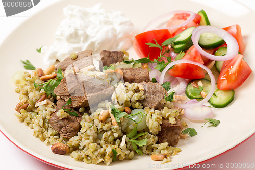 Image of Boiled beef with freekeh cereal