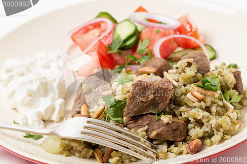 Image of Arab beef with freekeh meal