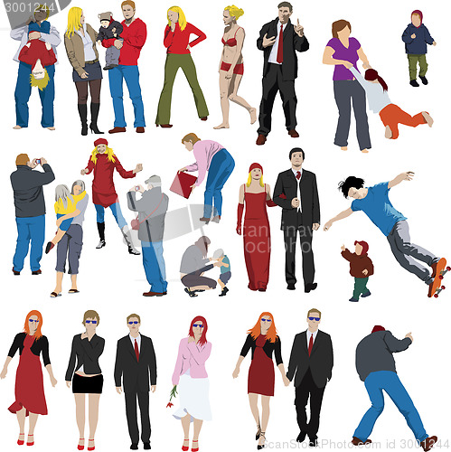 Image of Lots of people (vectors)