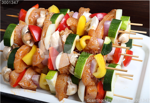 Image of Grill skewer preparation