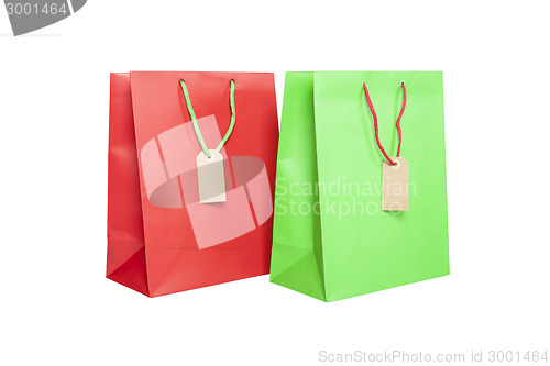 Image of Giftbags with tags isolated