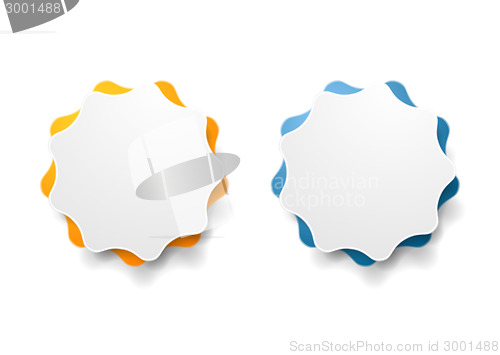 Image of Abstract wavy shape vector sticker