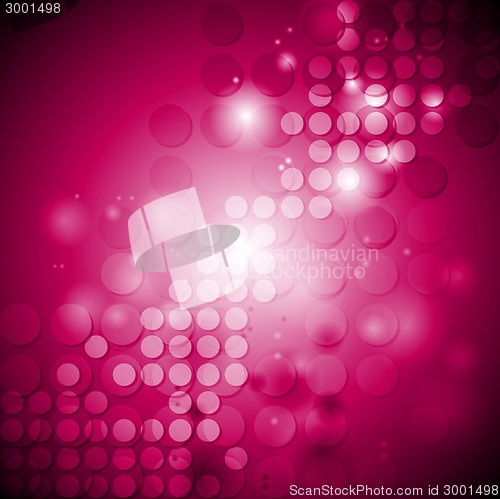 Image of Shiny crimson tech background with circles