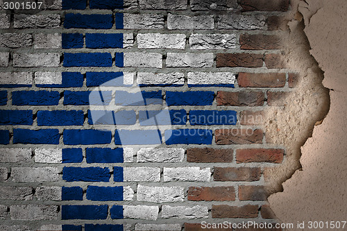 Image of Dark brick wall with plaster - Finland